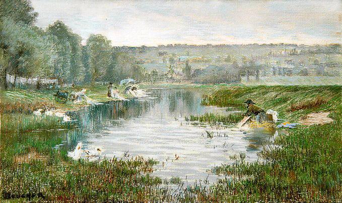 Les bords de l'Allier à Vichy (titre inscrit)_0