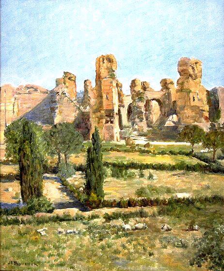 Les thermes de Caracalla à Rome (titre inscrit), Joseph Félix Bouchor, 4e quart 19e siècle