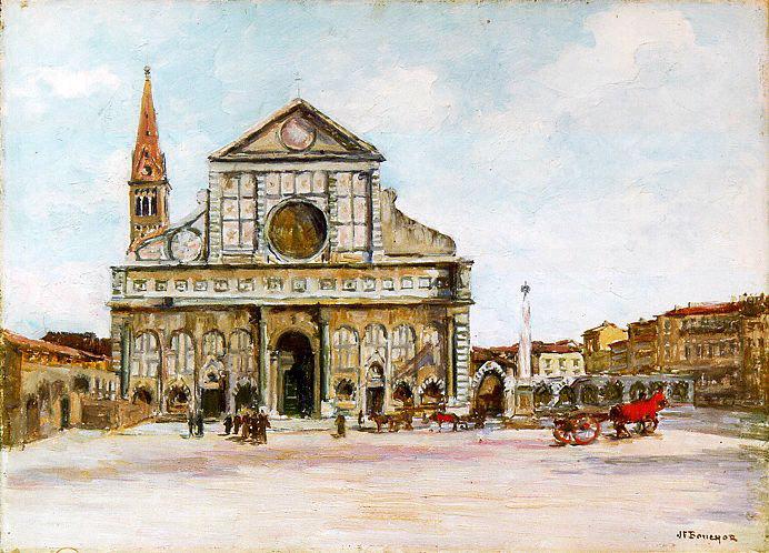 Santa Maria Novella à Florence (titre inscrit), Joseph Félix Bouchor, 4e quart 19e siècle