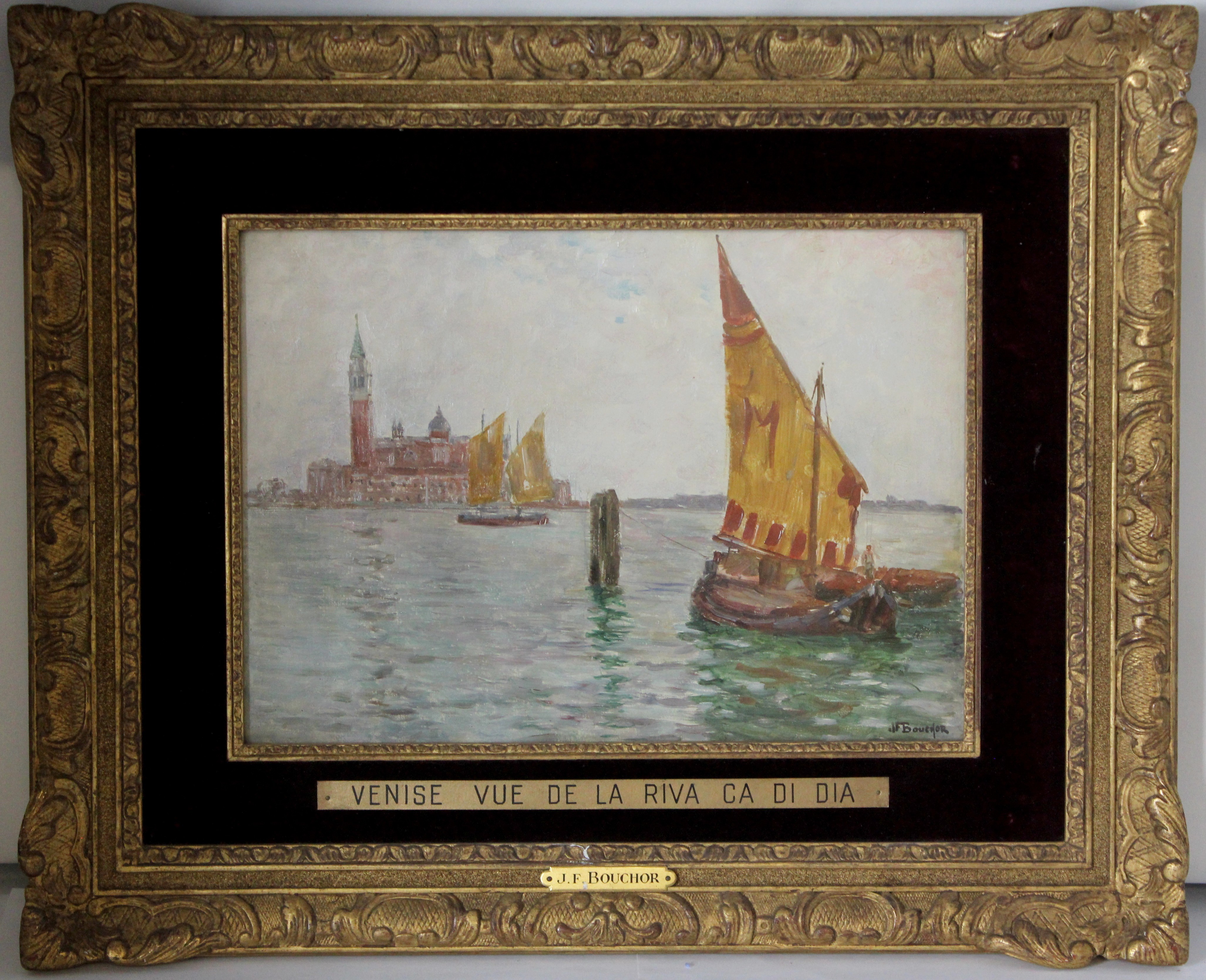 Venise vue de la riva Ca di Dio (titre inscrit), Joseph Félix Bouchor, 4e quart 19e siècle