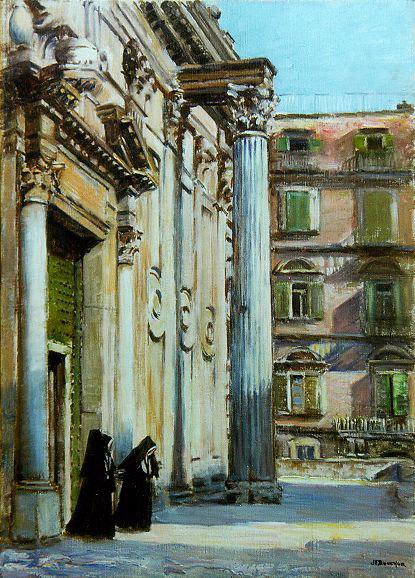 Les colonnes antiques de San Paolo à Naples (titre inscrit)_0