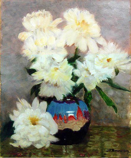 Pivoines blanches au vase de Chine (titre inscrit)_0
