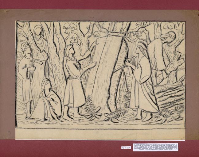 Algérie : récolte du liège, Emile Pinchon, 1930