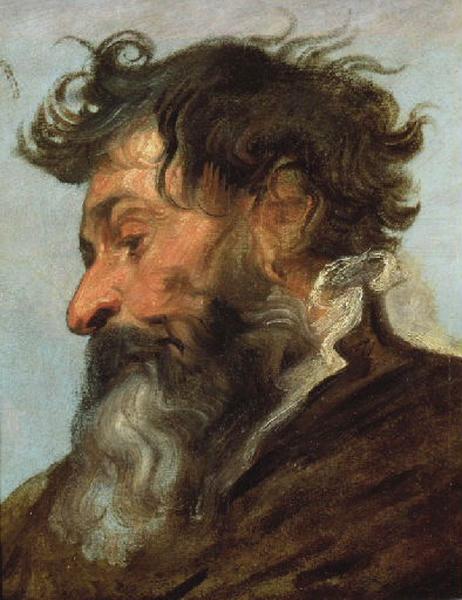 Tête d'homme de profil, tourné vers la gauche_0