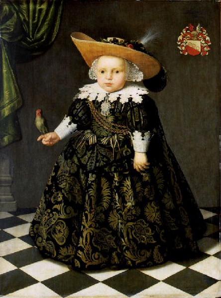 Portrait d'un jeune garçon âgé de cinq ans portant une perruche_0