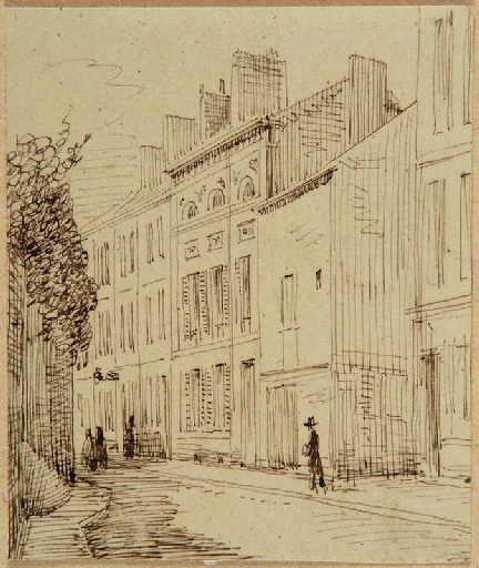 Amiens : façade de la maison Duthoit, rue Saint-Dominique, (vers 1850) ; Amiens : habitation de M. Duthoit : sculpteur. Rue Saint-Dominique_0