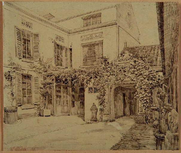 Amiens : cour de la maison Duthoit ; Amiens : habitation de M. Duthoit, rue Saint-Dominique_0