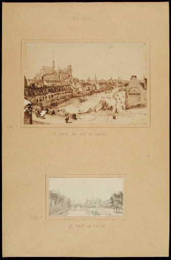 Amiens : quais de la Somme depuis le pont du Cange ; Amiens : le canal au pont du Cange_1