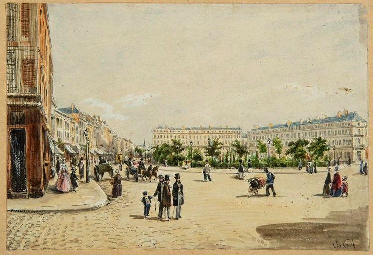 Amiens : la place Saint-Denis ; Amiens : place Saint-Denis en 1864_0