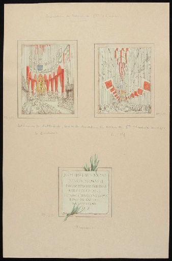 Amiens : le choeur de la cathédrale lors de la translation des reliques de sainte Theudosie le 12 octobre 1853, (1853) ; Amiens : intérieur de la Cathédrale, lors de la translation des reliques de sainte Theudosie en 1853. Le sanctuaire_1