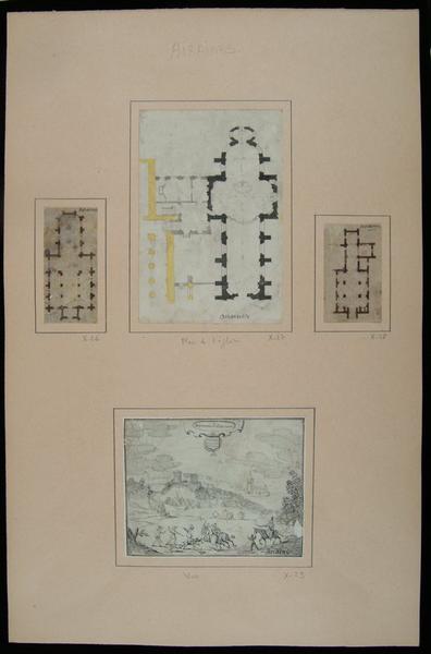 Vue cavalière de la Seigneurie d'Airaines ; Airaines : Vue 'Seigneurie d'Airaines' (autre titre)_1