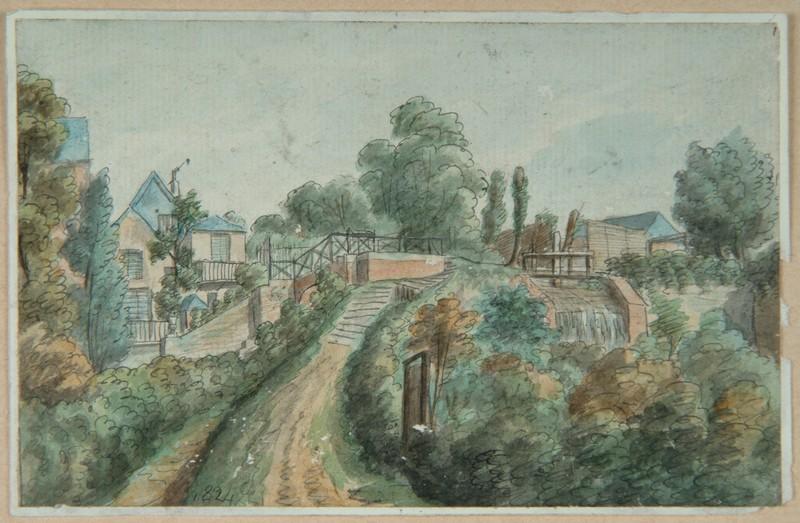Pont et écluse sur l'Ancre, à Albert ; Albert (autre titre)_0