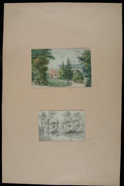 Entrée du château d'Albert ; 'entré du chateau d'albert' (autre titre)_1