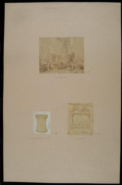 Lavabo de l'église de Beauval ; Beauval : Lavabo? (autre titre)_1