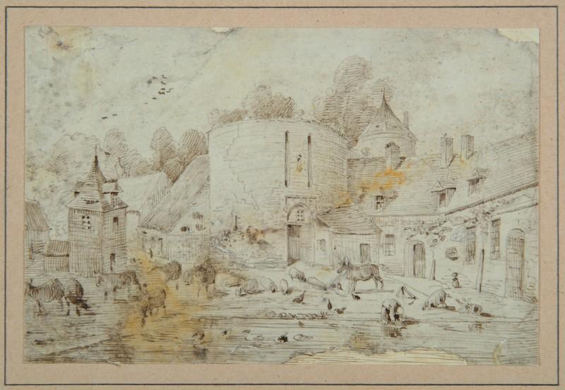 Cour de la ferme du château de Bernâtre ; Bernâtre : Cour de ferme du château (autre titre)_0