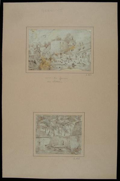 Cour de la ferme du château de Bernâtre ; Bernâtre : Cour de ferme du château (autre titre)_1