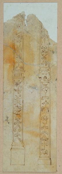 Fragments de pilier de l'église de Berneuil ; Berneuil (autre titre)_0