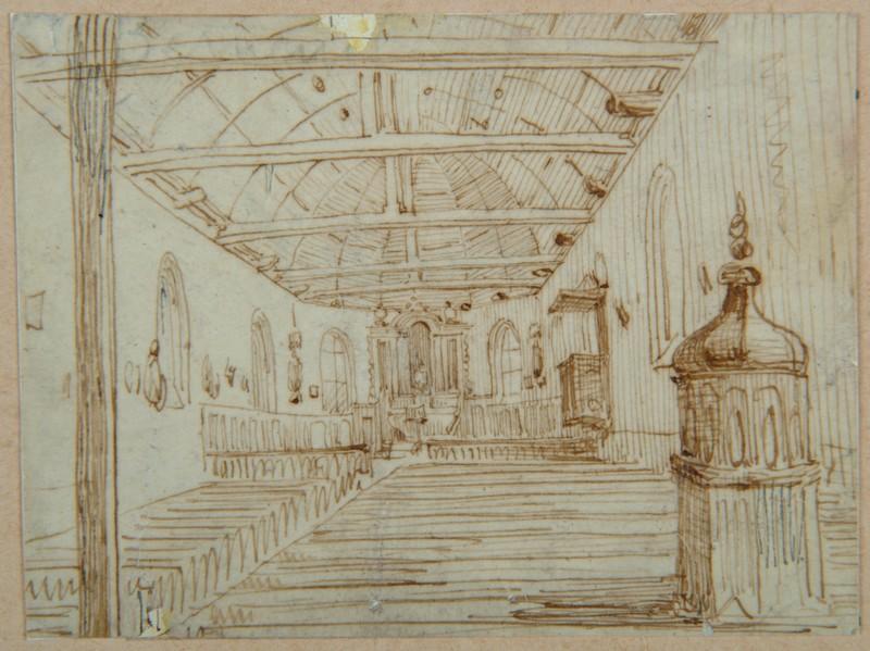 Nef de l'église de Berneuil ; Berneuil : Intérieur de l'église (autre titre)_0