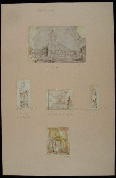 Portail d'entrée de l'église de Berneuil ; Berneuil (autre titre)_1