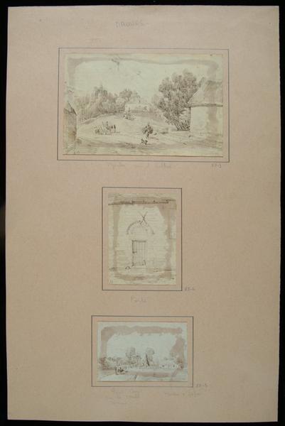 Le pont-levis et le moulin à papier sur la Somme, à Daours ; Daours : Le Pont-levis sur la vieille Somme et le moulin à papier (autre titre)_1