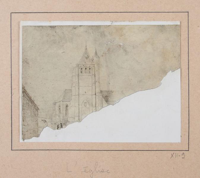 L'église de Davenescourt ; Davenescourt : L'Eglise. Vue du côté Nord-Est (autre titre)_0