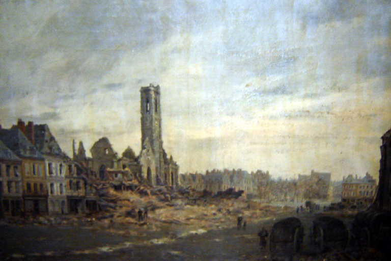 La place de Péronne après le bombardement de 1870_0
