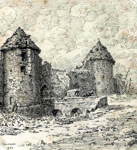Le château en 1920, Jean Marie Alfred Rey, 1920