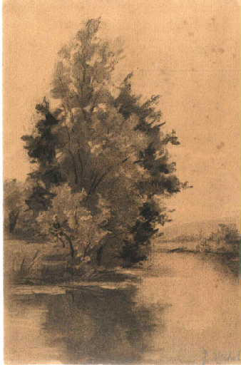 Paysage, Félix Michel, 19e siècle