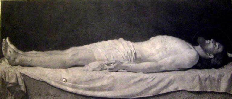Christ au tombeau, Charles-Henri Michel, 19e siècle