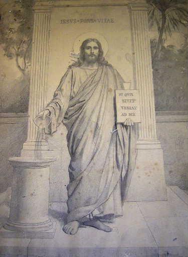 Jésus source de vie (étude), Charles-Henri Michel, 19e siècle