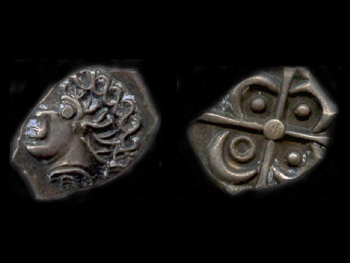 Pièce de monnaie à la tête de 'nègre', Volcae Arecomici_0