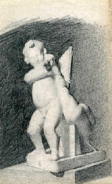 Enfant et oiseau, Félix Michel, 4e quart 19e siècle, 1er quart 20e siècle