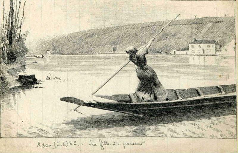 La fille du passeur, Félix Michel, 4e quart 19e siècle, 1er quart 20e siècle
