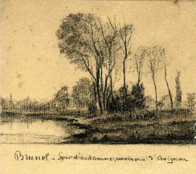 Soir d'automne, environs d'Avignon, Félix Michel, 4e quart 19e siècle, 1er quart 20e siècle