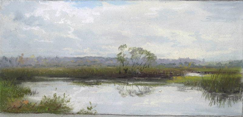 Paysage : Zone d'étang (titre factice), Félix Michel, 4e quart 19e siècle, 1er quart 20e siècle