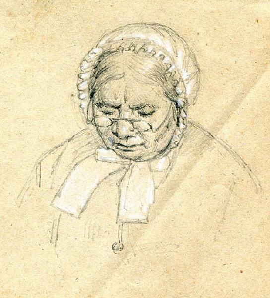 Portrait de Catherine Clauin, Charles-Henri Michel, 19e siècle