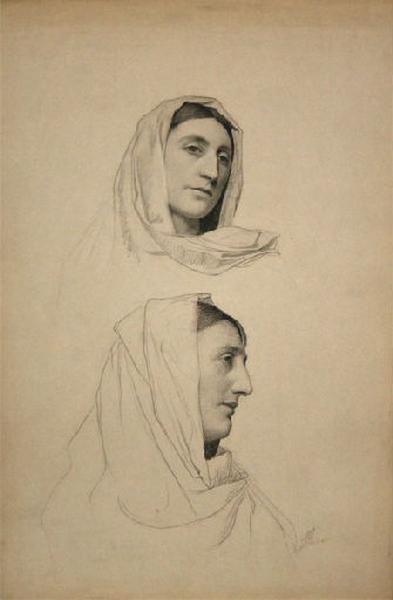 Femme voilée, Charles-Henri Michel, 19e siècle