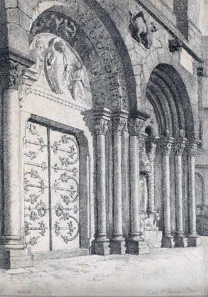 Portail Saint-Sauveur à Dinan, Charles-Henri Michel, 1870