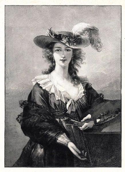 Mme Vigée-Lebrun (autoportrait au chapeau de paille), Philibert Rouxel