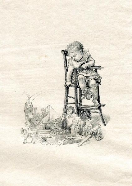 Un jeune enfant, assis sur une chaise haute (titre factice)_0