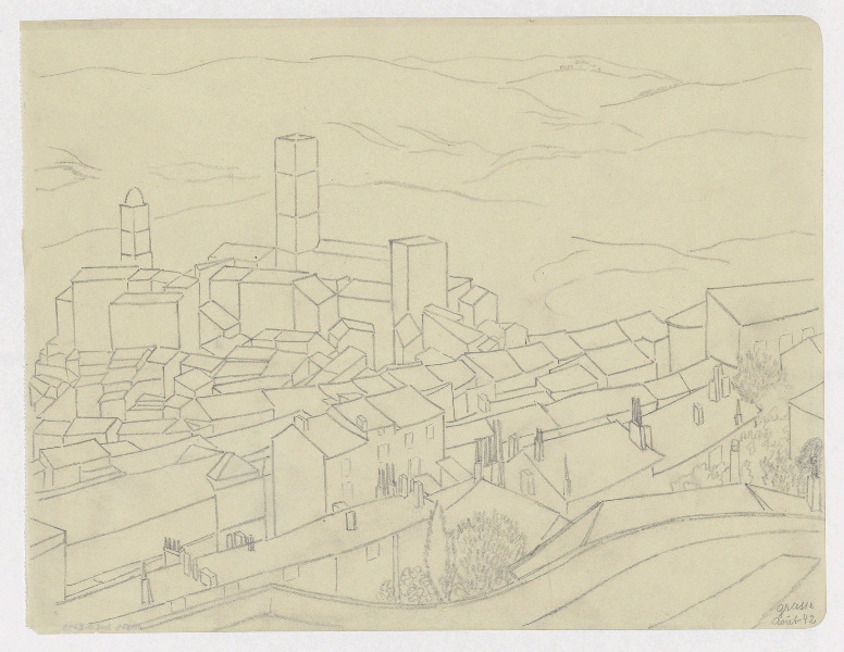 Paysage de Grasse, Sophie Taeuber-Arp, 08 /1942