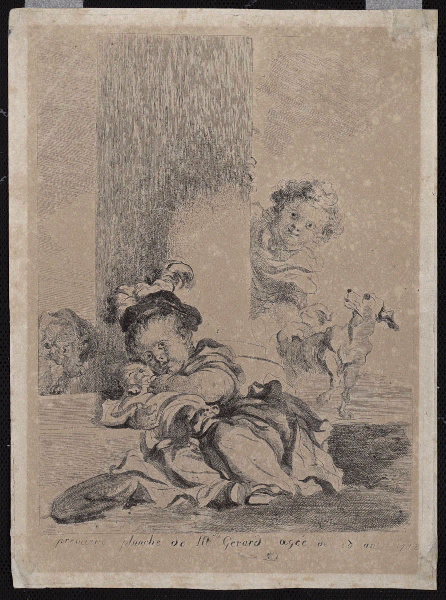 Première planche de Mlle Gérard âgé de 16 ans, Marguerite Gérard, 1778