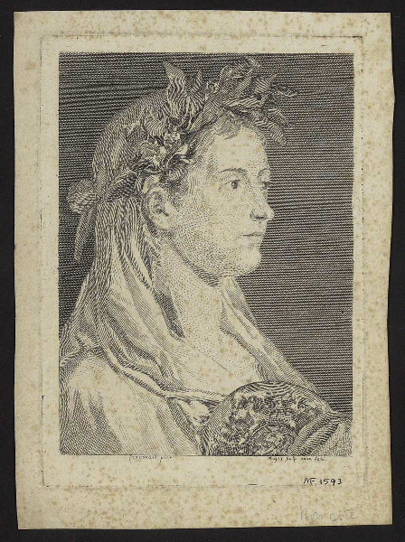 Personnage couronné de lauriers — Simon-Charles Miger