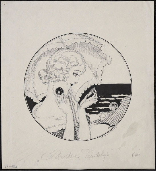 Poudre Teindelys ; Sur la plage, Gerda Wegener, 1925
