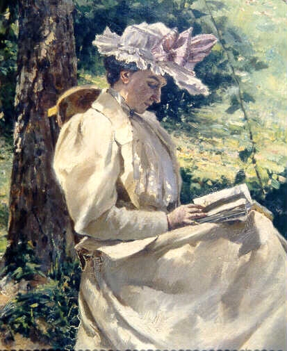 Femme lisant dans un jardin, Philibert-Léon Couturier, 1895