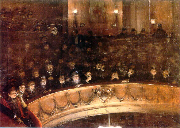 Spectateurs aux fauteuils de balcon, Jean Béraud, 19e siècle