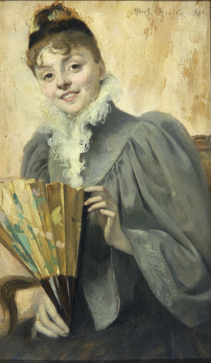 La dame à l'éventail, Albert Aublet, 1890