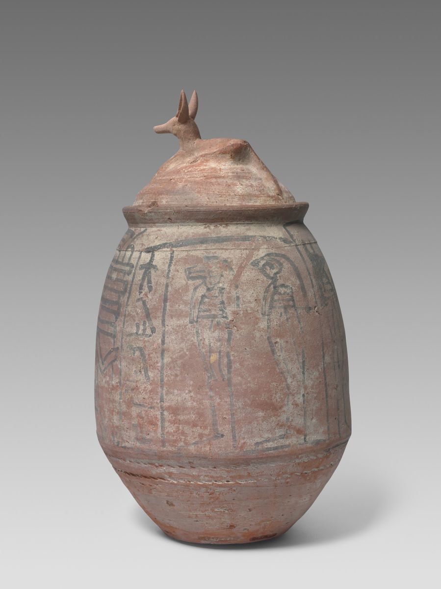 Vase à chaouabtis en terre cuite_2