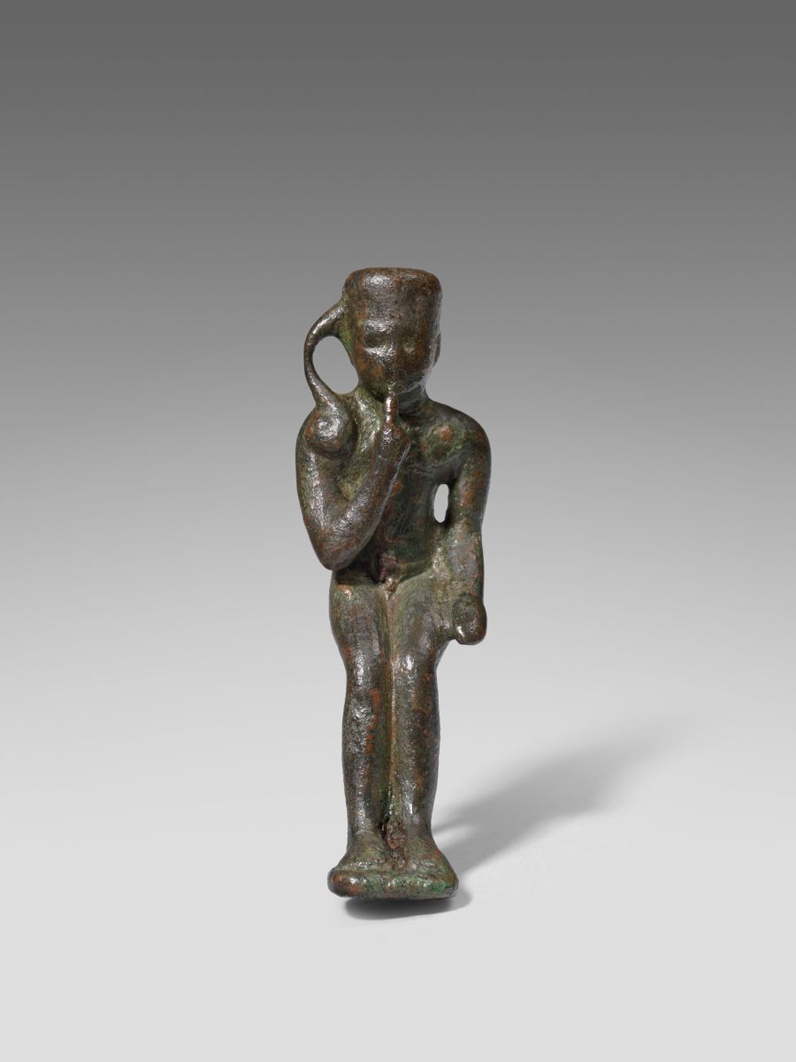 Statuette d'Horus-l'Enfant portant la couronne d'Amon (titre factice)_0