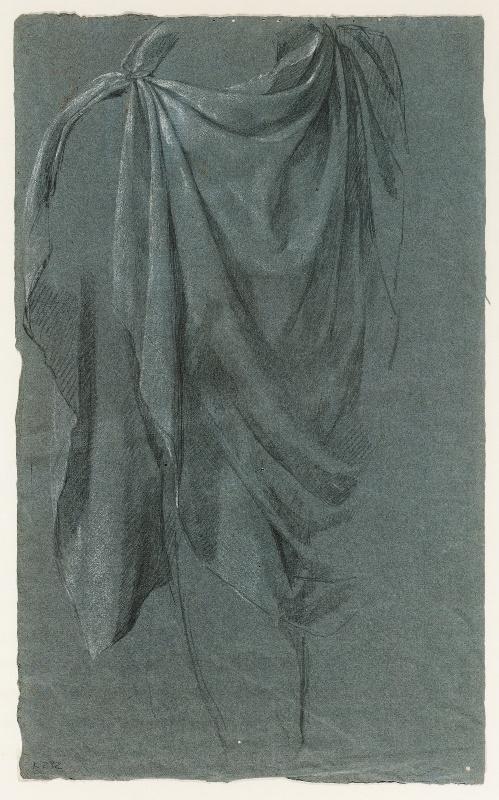 Draperie d'un personnage debout vu de dos_0